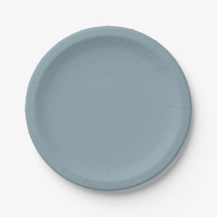 Dusty Cornflower Blue Solid Colour Paper Plate
