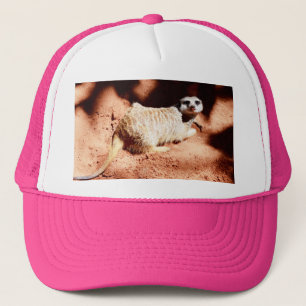 Dusty Discoveries: Meerkat with Dirt on Its Nose Trucker Hat