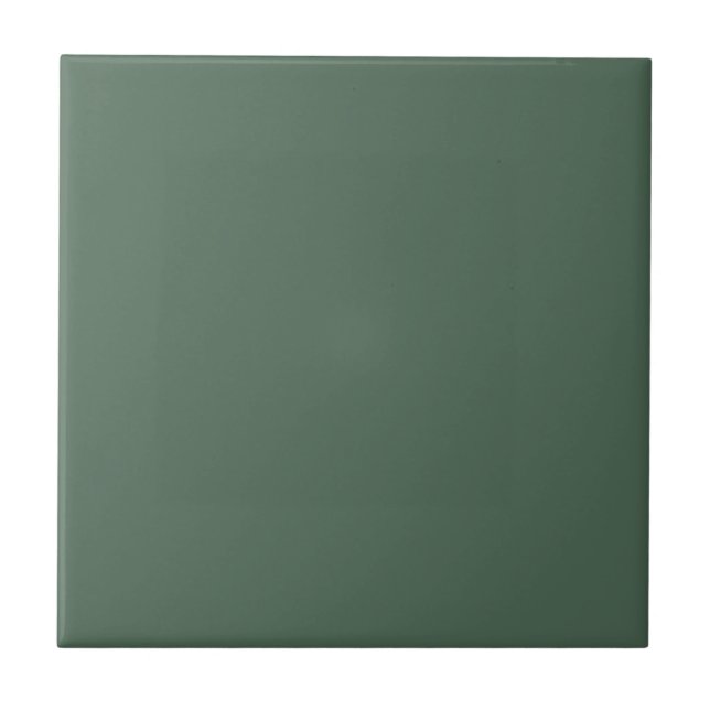 Dusty Eucalyptus Green Solid Colour Ceramic Tile (Front)