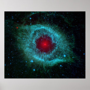 Dusty Eye of Helix Nebula by Spitzer Telescope Poster