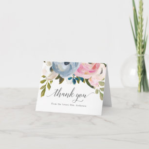 Dusty Floral Thank You Cards
