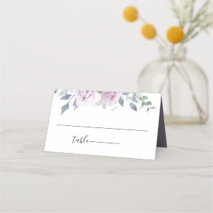 Dusty Garden Floral Wedding Place Card