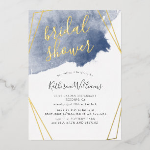 Dusty Gold and Blue Bridal Shower