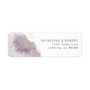 Dusty Gold and mauve Return Address Label