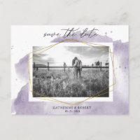 Dusty Gold and Purple  | Photo Save The Date