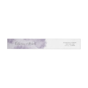 Dusty Gold and Purple Wedding Address Wrap Around Label