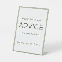 Dusty Green Casual Handwriting Advice & Wishes