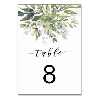 Dusty Green Eucalytus Table Number