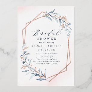 Dusty Greenery Rose Gold Rustic Bridal Shower