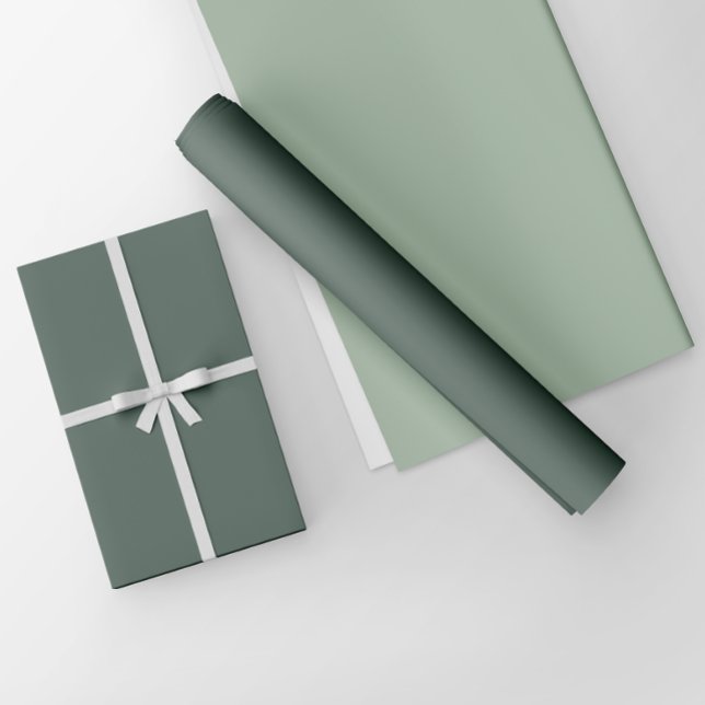 Dusty Grey Sage Green Solid Colour Wrapping Paper (Creator Uploaded)