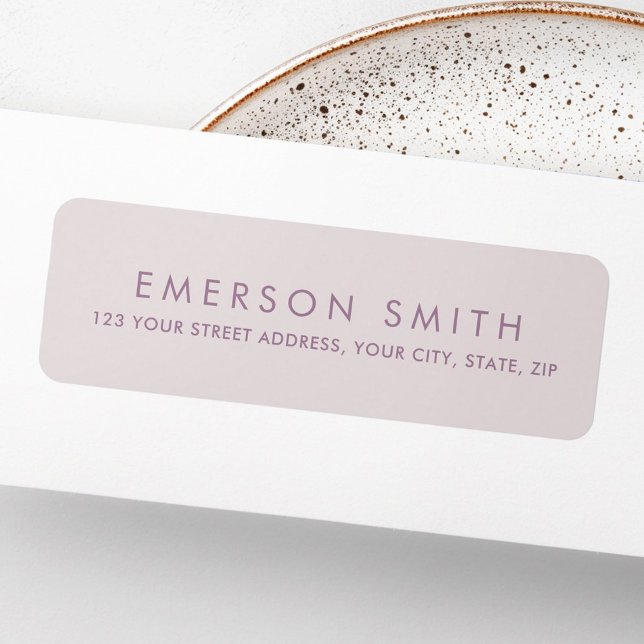 Dusty lavendel minimal elegant return address label (Dusty lavendel minimal elegant return address label)