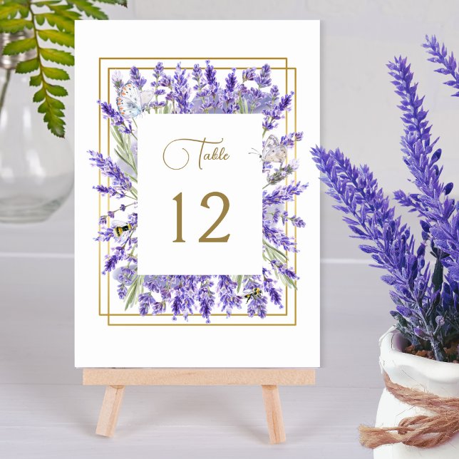 Dusty Lavender Elegant Purple Wedding Table Number (Creator Uploaded)