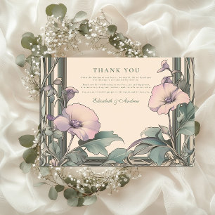 Dusty Lavender Frame wedding Thank You Card