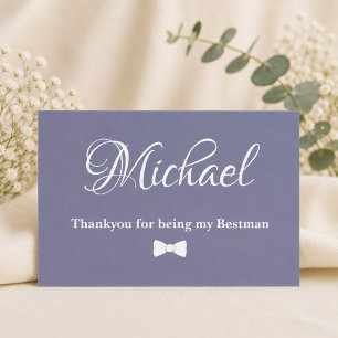 Dusty Lavender Groomsman Thankyou Card