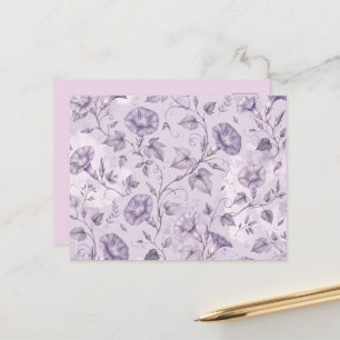 Dusty Lavender Morning Glories Elegant Floral  Postcard
