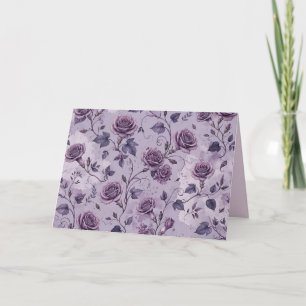 Dusty Lavender Rose Moody Dreamy Hues Floral  Card