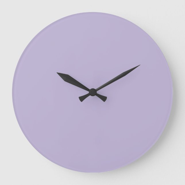 Dusty Lavender Solid Colour Large Clock (Front)
