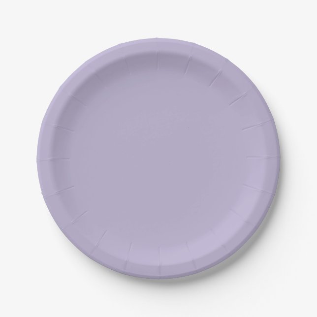 Dusty Lavender Solid Colour Paper Plate (Front)