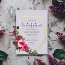 Dusty Lavender Watercolor Floral Bridal Shower