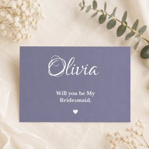 Dusty Lavender Will You Be My Bridesmaid Card