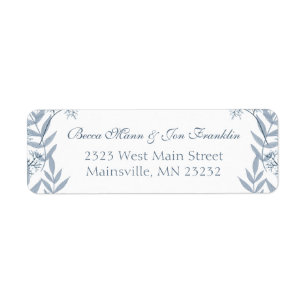 Dusty Light Blue Wedding Vintage Return Address Label