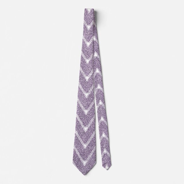 Dusty Lilac Chevron Pattern Tie (Front)