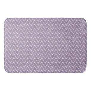 Dusty Lilac Small Chevron Pattern Bath Mat