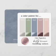 Dusty Mauve & Baby Blue Wedding Colour Palette Car