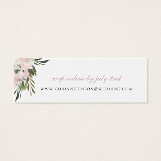 Dusty Mauve Botanical Wedding Website RSVP (Front)