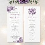 Dusty Mauve Floral Roses Watercolor Wedding Program<br><div class="desc">These wedding programs feature watercolor roses and foliage in shades of dusty mauve. The front of the card has the ceremony and the back of the card lists the bridal party. These wedding programs are part of a collection which includes a range of matching wedding stationery that you can personalise...</div>