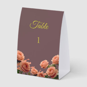 Dusty Mauve Peach Rose Petals Promises Wedding