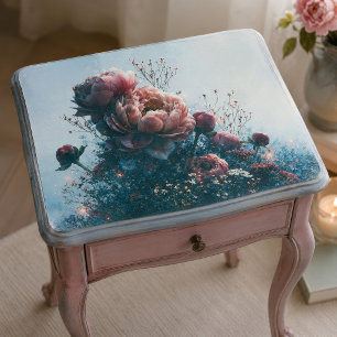 Dusty Mauve Peony Bouquet Decoupage Tissue Paper
