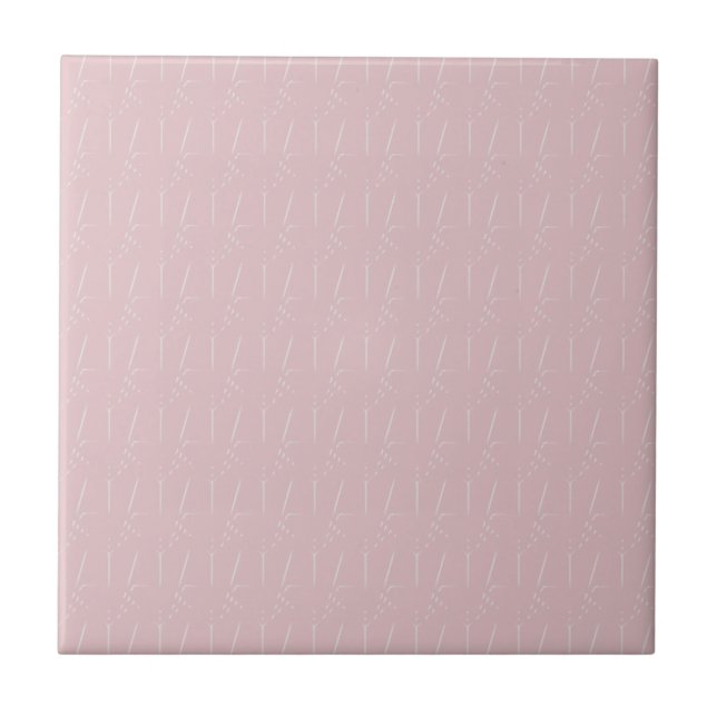 Dusty Mauve Seamless Texture Print Ceramic Tile (Front)