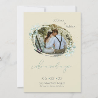 Dusty Mellow Yellow She Said Yes Photo  Save The Date