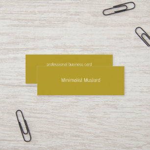 Dusty Mustard Minimalist Mini Business Card