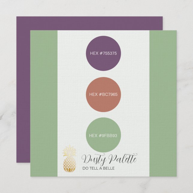 Dusty Muted Colour Palette Card (Front/Back)