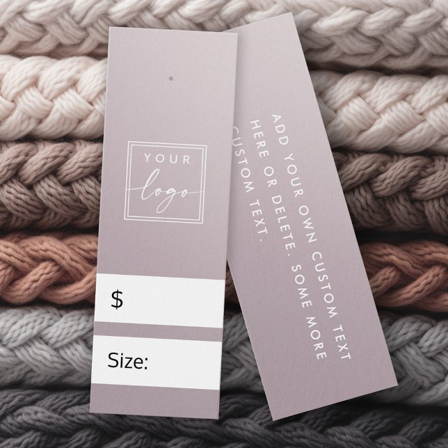 Dusty muted purple gray gradient price hang tag (Dusty muted purple gray gradient price hang tag)