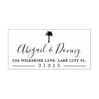 Dusty Palm | Beach Themed Wedding Self-inking Stam