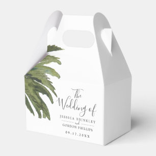 Dusty Palm   Wedding White Thank You Favour Box