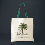 Dusty Palms | Destination Wedding Themed Tote Bag<br><div class="desc">Matching wedding tote bags for the dusty palm wedding suite featuring your unique wedding day information.</div>