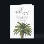 Dusty Palms | Folded Program<br><div class="desc">A unique palm tree-themed set of wedding programs tailored specifically to your future wedding on the beautiful coast or island. They feature a greeting on the front and your unique wedding details on the inside. The inside features a wonderfully soft shade of sandy brown with your wedding program details of...</div>