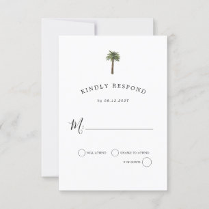 Dusty Palms   Wedding Celebration   RSVP Reply Card