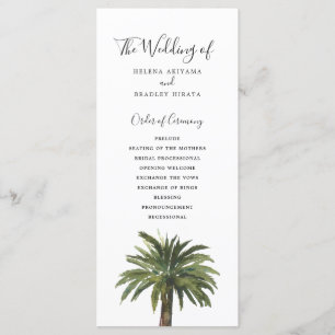 Dusty Palms   Wedding Program