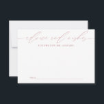 Dusty Pink Advice for Newlyweds Keepsake Card<br><div class="desc">These beautifully designed cards offer a unique way for wedding guests to share their heartfelt advice and wishes with the bride and groom. Ideal for adding a personal touch to your special day, these cards ensure cherished keepsakes for the happy couple. Perfect for wedding receptions, bridal showers, and engagement parties....</div>