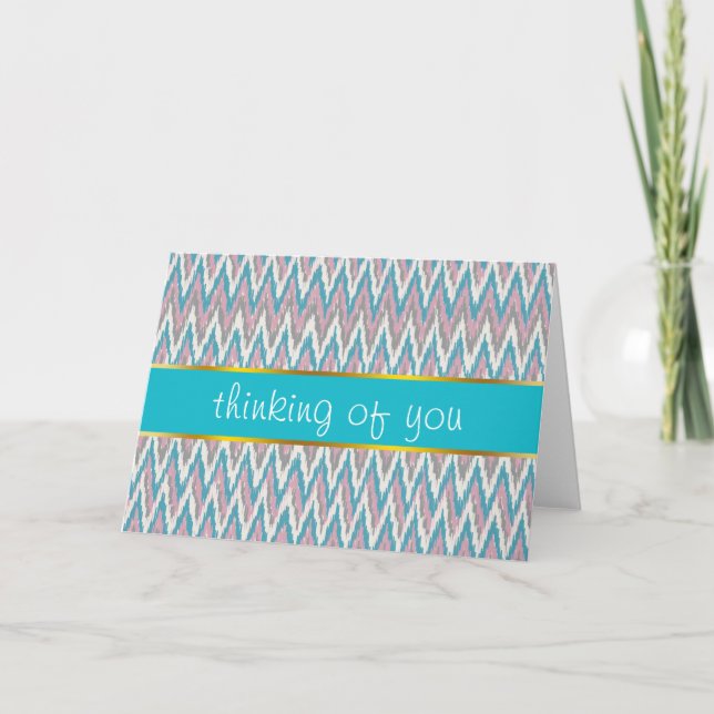 Dusty Pink and Blue  iKat Card (Front)