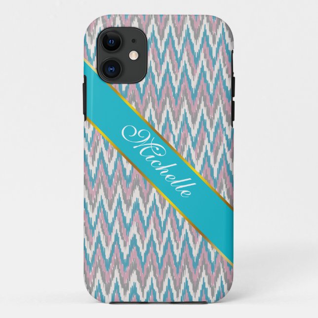 Dusty Pink and Blue  iKat Case-Mate iPhone Case (Back)
