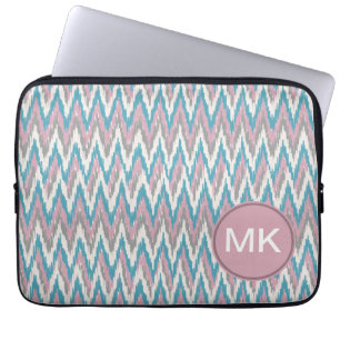 Dusty Pink and Blue iKat Laptop Sleeve