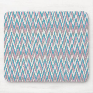 Dusty Pink and Blue iKat Mouse Pad