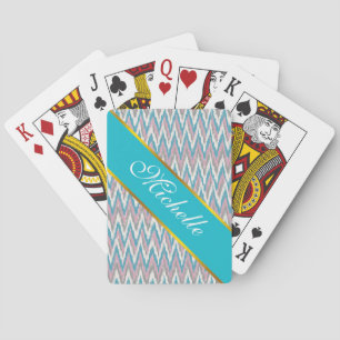 Dusty Pink and Blue  iKat Playing Cards