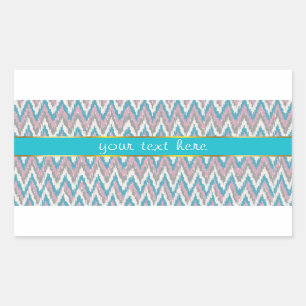 Dusty Pink and Blue  iKat Rectangular Sticker